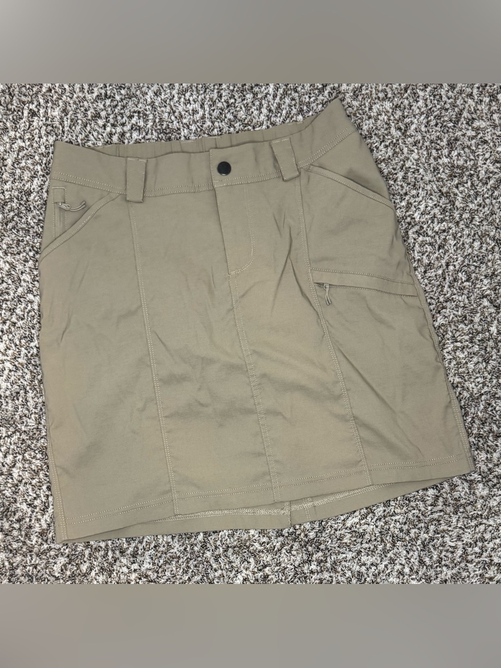 Duluth Trading Women’s Khaki Utility Skort Size 6 Outdoor Hiking Stretch Skirt